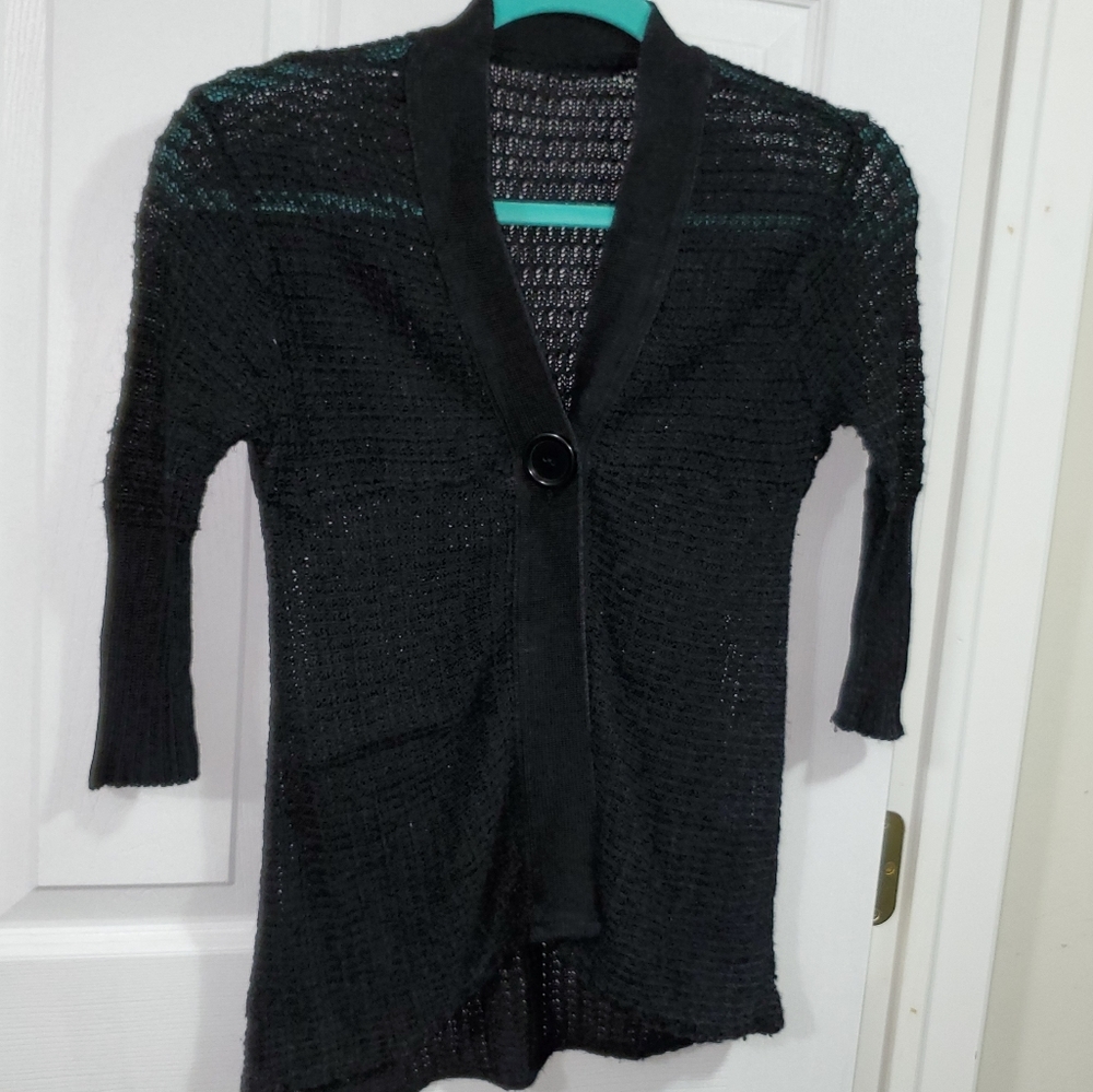 Thin black cardigan